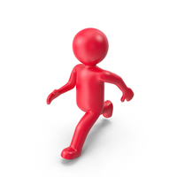 Red Stickman Running PNG & PSD Images
