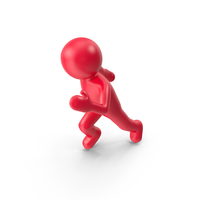 Red Stickman Running PNG & PSD Images