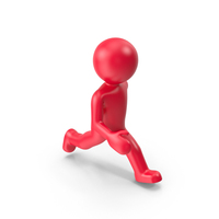 Red Stickman Running PNG & PSD Images