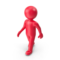 Red Stickman Walking PNG & PSD Images