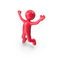Red Stickman Jumping PNG & PSD Images