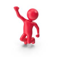 Red Stickman Jumping PNG & PSD Images