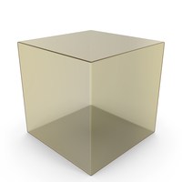 Yellow Glass Cube PNG & PSD Images