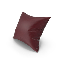 Burgundy Leather Throw Pillow PNG & PSD Images
