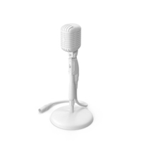 Classic Microphone Clay PNG & PSD Images