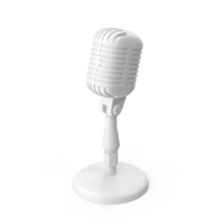 Classic Microphone Clay PNG & PSD Images