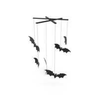 Bats Hanging Halloween Decoration PNG & PSD Images