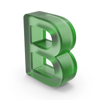 Green Plastic Ukrainian Letter B PNG & PSD Images