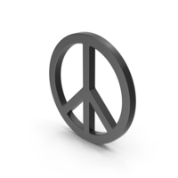 Peace Symbol Black Color PNG & PSD Images