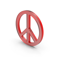 Peace Symbol Red Glass PNG & PSD Images