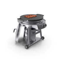 Evo Residential Professional Grill Cart With Fried Sausages PNG & PSD Images