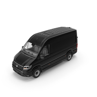 Volkswagen Crafter Van 2024 Black Color PNG & PSD Images