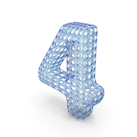 Abstract Transparent Number 4 PNG & PSD Images
