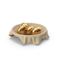 Golden Eggs In Bowl PNG & PSD Images
