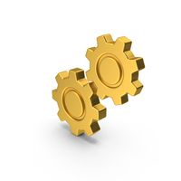Gold Gears Icon PNG & PSD Images