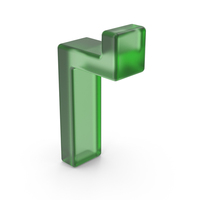 Green Plastic Ukrainian Letter ґ PNG & PSD Images