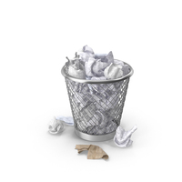 Trash Can And Papers PNG & PSD Images