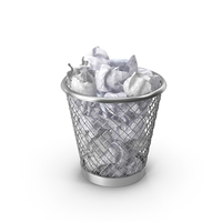 Trash Can And Papers PNG & PSD Images
