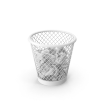 Trash Can And Papers Clay PNG & PSD Images