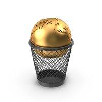 Trash Can World Metal PNG & PSD Images