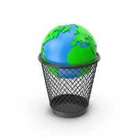 Trash Can World Color PNG & PSD Images