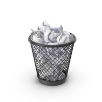 Trash Can And Papers PNG & PSD Images