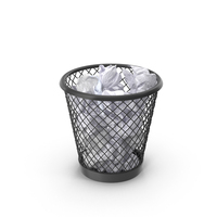 Trash Can And Papers PNG & PSD Images