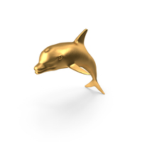 Gold Decorative Dolphin PNG & PSD Images