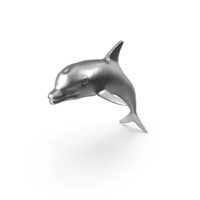 Silver Decorative Dolphin PNG & PSD Images