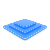 Blue Box Podium White Light PNG & PSD Images