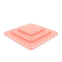 Peach Box Podium With White Light PNG & PSD Images