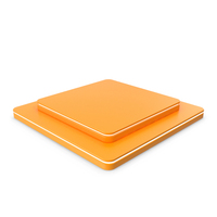 Orange Box Podium White Light. PNG & PSD Images