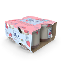 French Style Oui Yogurt Packaging PNG & PSD Images