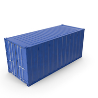 Intermodal Shipping Container 20-Foot-Long Blue PNG & PSD Images