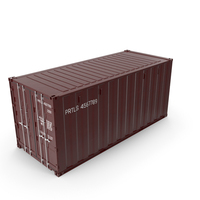 Intermodal Shipping Container 20 Foot Long Red PNG & PSD Images