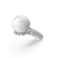 World Map Sphere Hand Clay PNG & PSD Images