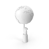 World Globe on A Finger PNG & PSD Images