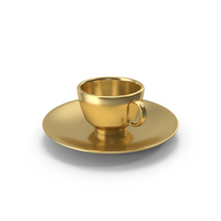 Cup Saucer Gold PNG & PSD Images