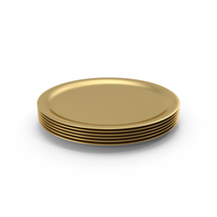 Plates Set Gold PNG & PSD Images