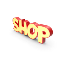 Cartoon Shop Word PNG & PSD Images
