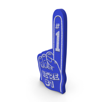 Foam Hand Blue PNG & PSD Images