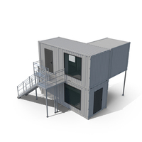 Small Office from Containers White PNG & PSD Images