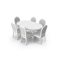 Elegant Dining Table And Chairs PNG & PSD Images
