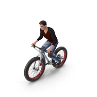 Cyclist On Trek Fat Bike PNG & PSD Images