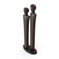Interior Decoration Element: Tall African Man And Women Statue PNG & PSD Images