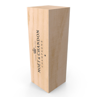 Wooden Champagne Box Moet and Chandon Brut Imperial PNG & PSD Images