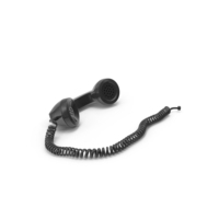 Old Phone Handset Black PNG & PSD Images