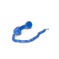 Old Telephone Handset Blue PNG & PSD Images