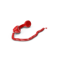 Old Telephone Handset Red PNG & PSD Images