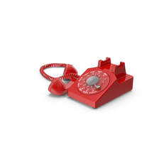 Old Telephone Side Color Red PNG & PSD Images
